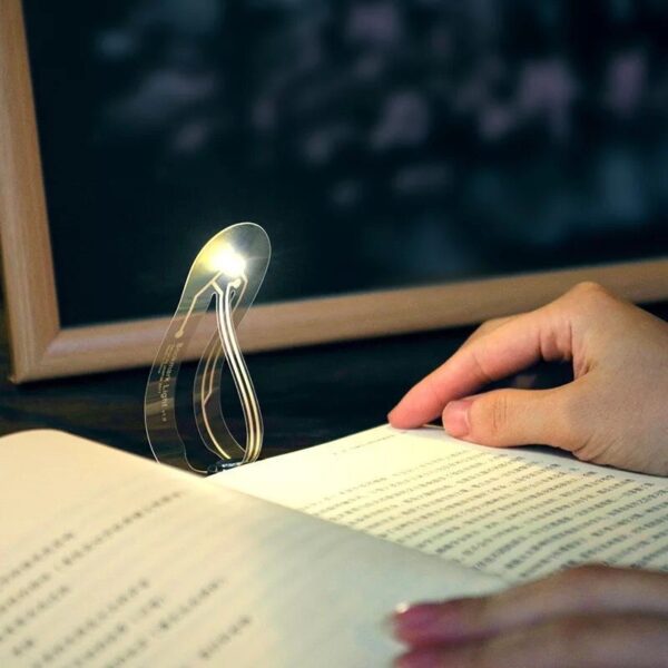 Mini Thin LED Book Light لقراءة مصابيح Nevelty Card Night Bookmark Lab