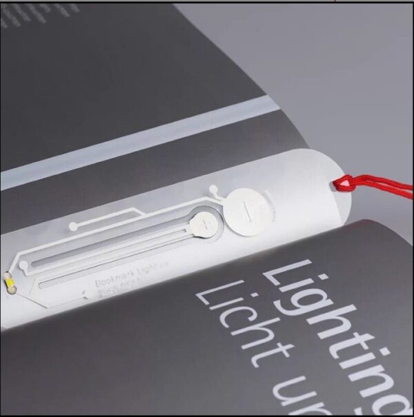 Mini Thin LED Book Light لقراءة مصابيح Nevelty Card Night Bookmark Lab - Image 2