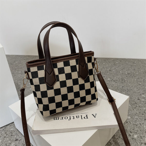 حقائب اليد المحمولة من Fashion Houndstooth Howder Foulder Boods حقائب اليد لجميع المباريات - Image 6