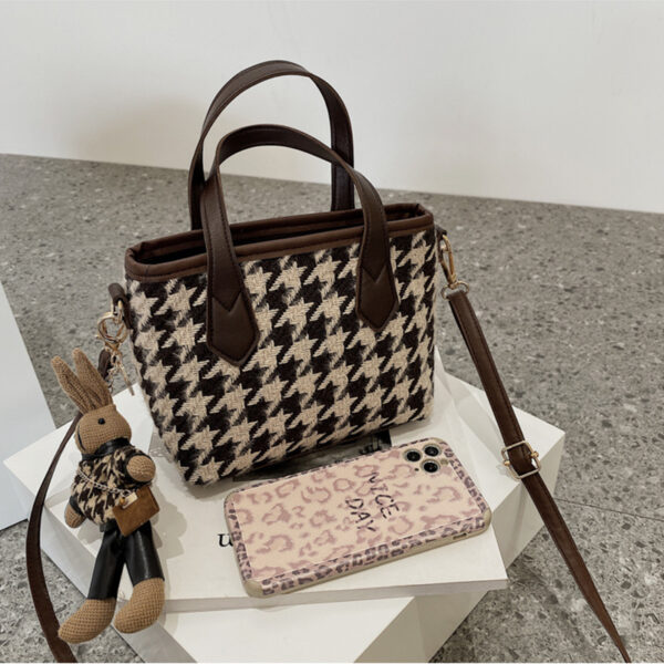 حقائب اليد المحمولة من Fashion Houndstooth Howder Foulder Boods حقائب اليد لجميع المباريات - Image 4