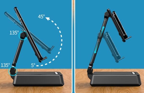 مذيع الهاتف المحمول الذكي يقف جهاز مكبر صوت البلوتوث اللاسلكي HD Mic Strong Sound Field لحامل مكتب البث المباشر - Image 5