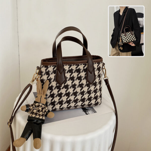 حقائب اليد المحمولة من Fashion Houndstooth Howder Foulder Boods حقائب اليد لجميع المباريات