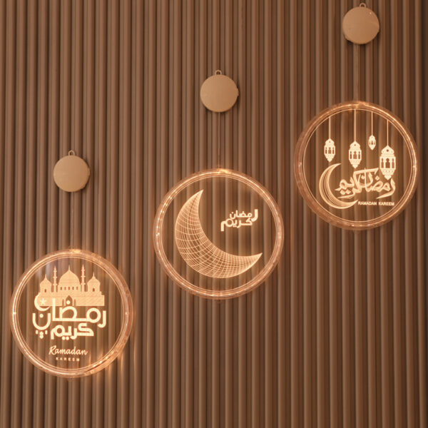 LED مصباح ليد هلال رمضان القابل للتعليق أجواء رمضانية - Image 3