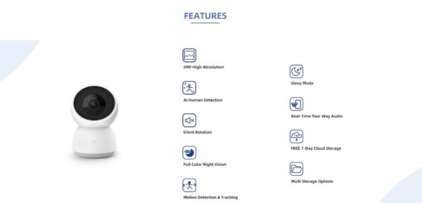 كاميرا IMILAB A1 2K كاميرا WiFi Mi Home App Security Camera CCTV Vedio Surveillance Camera Baby Monitor كاميرا واي فاي - Image 2